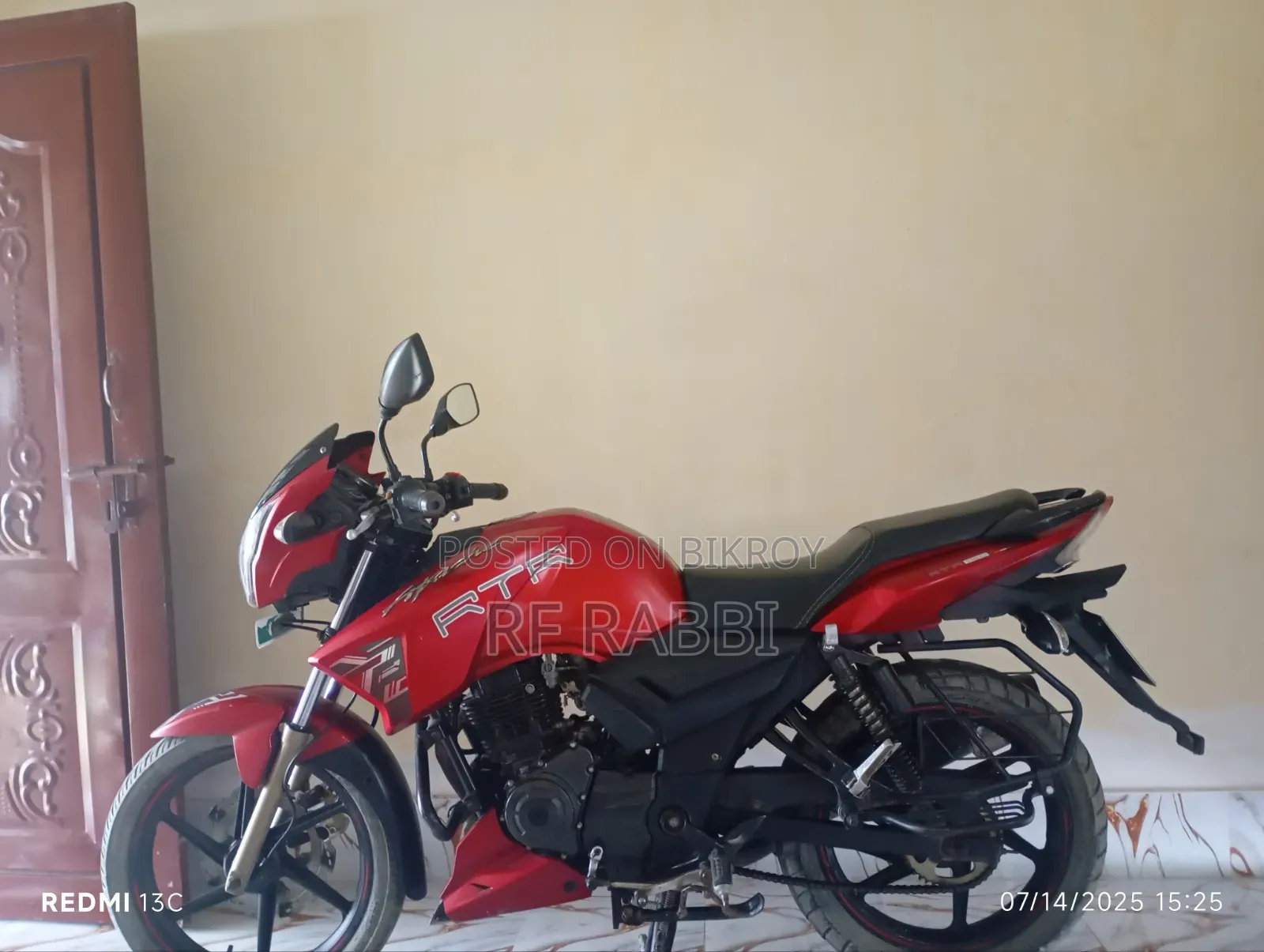 New TVS Apache RTR 160 2V 2017 Red