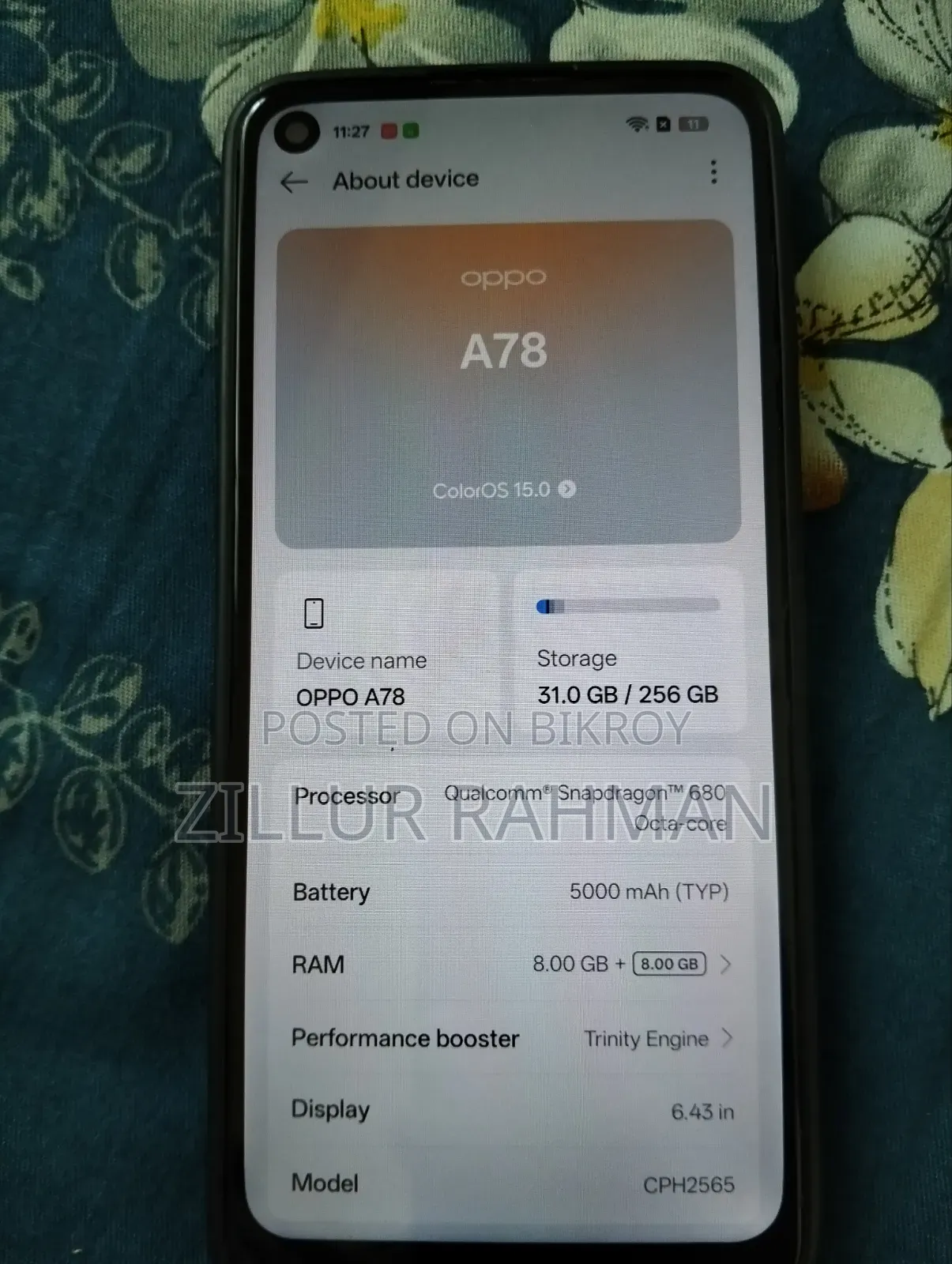 Oppo A78 128 GB Black