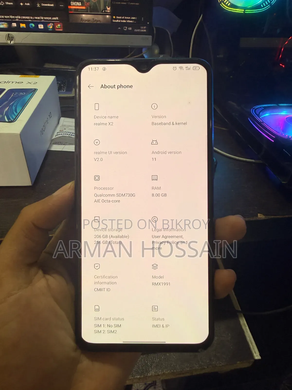 Realme X2 256 GB Blue