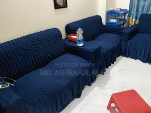 Sofa Set With Cover (Malaysian Processed Wood)