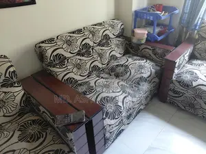 Sofa Set With Cover (Malaysian Processed Wood)