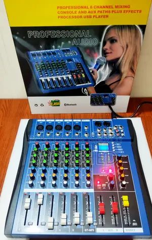 6-Channel Professional USB Mixer (Bluetooth, USB Display)