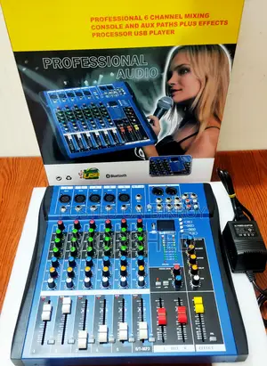6-Channel Professional USB Mixer (Bluetooth, USB Display)