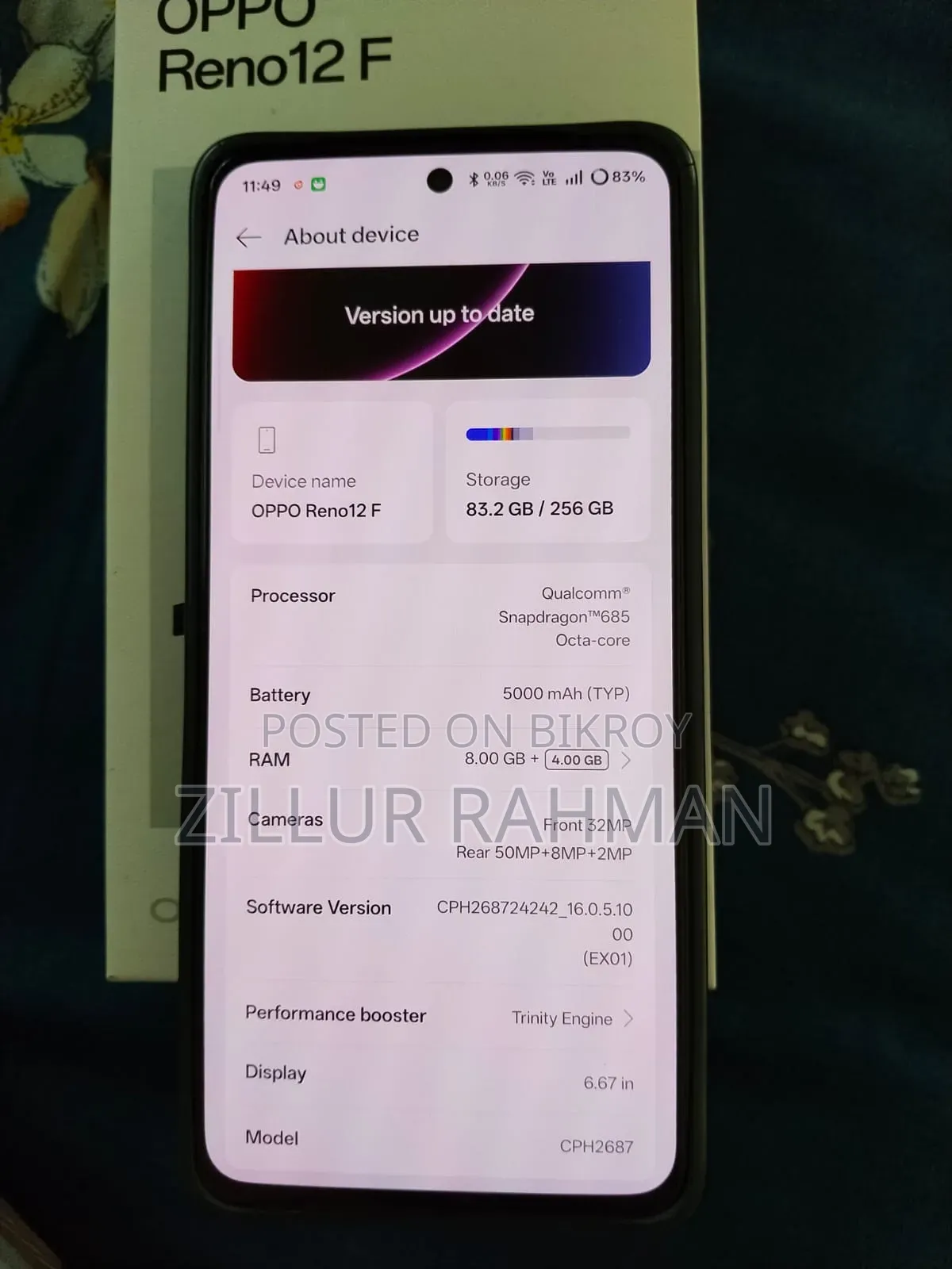 New Oppo Reno12 F 4G 256 GB Green