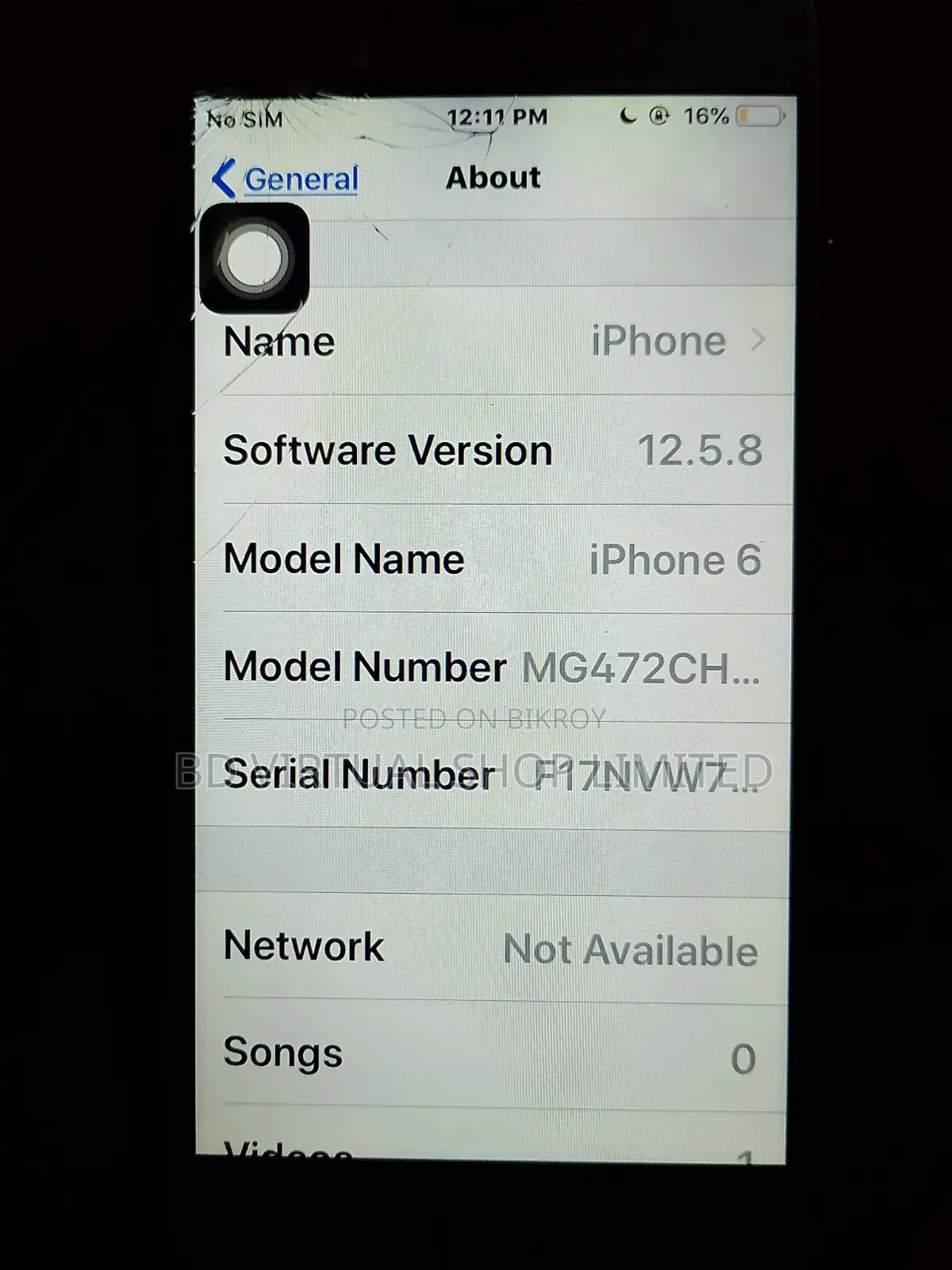 Apple iPhone 6 16 GB Silver
