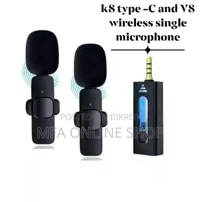 K8 Type-C and V8 Wireless Single Microphone