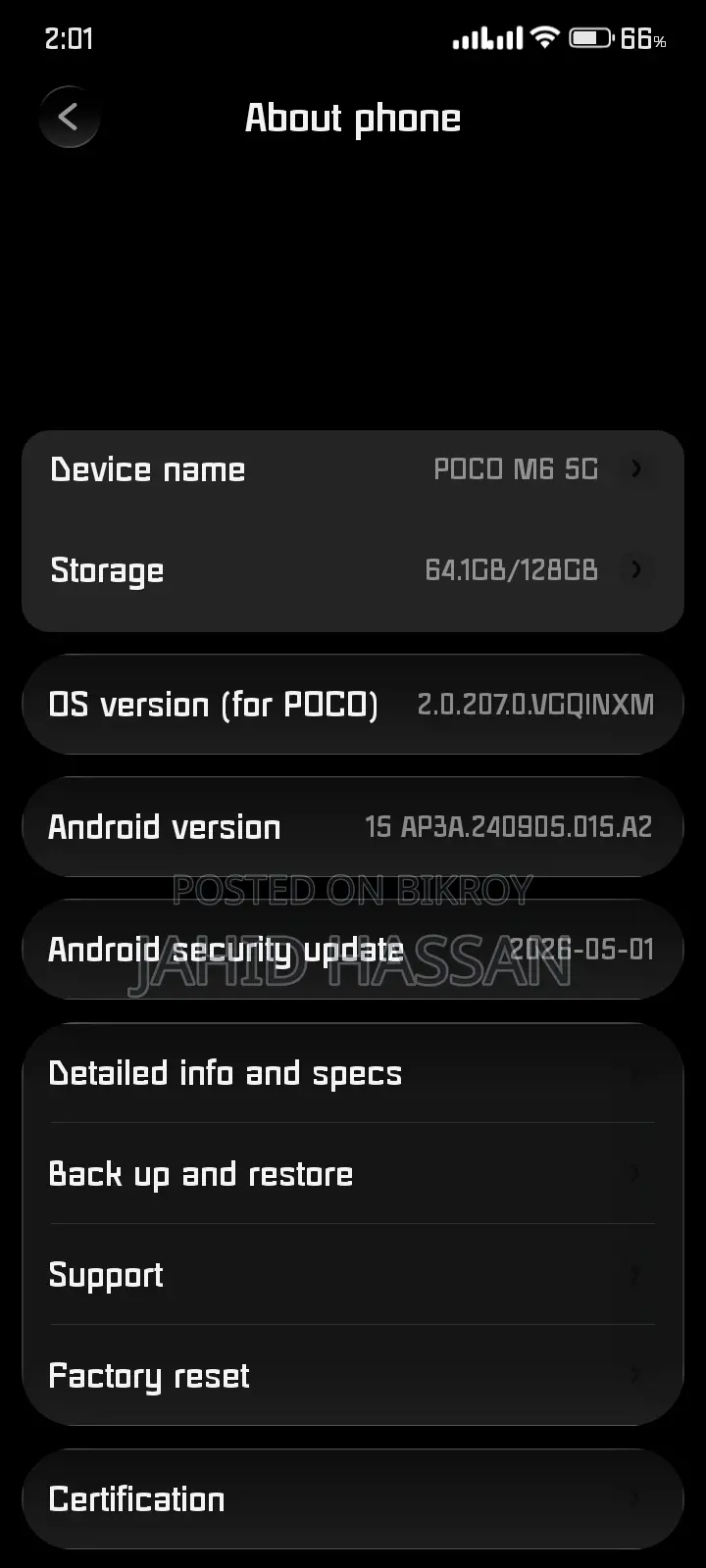 Xiaomi Poco M6 Pro 128 GB Black