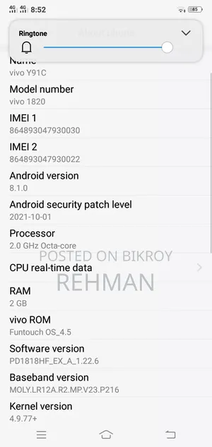 Vivo Y91c 32 GB Blue