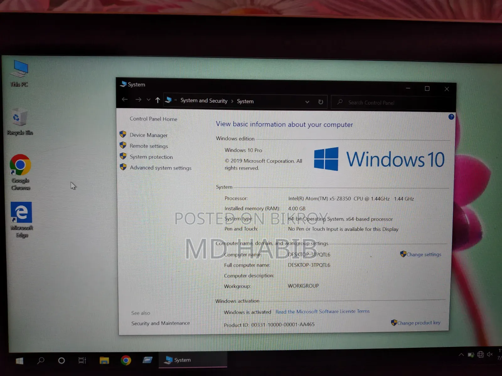 Laptop 4GB Intel Atom SSD 32GB