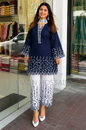 Soft Cotton Embroidery Three Piece | Size 36–46 | COD Available