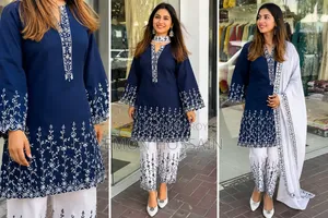 Soft Cotton Embroidery Three Piece | Size 36–46 | COD Available