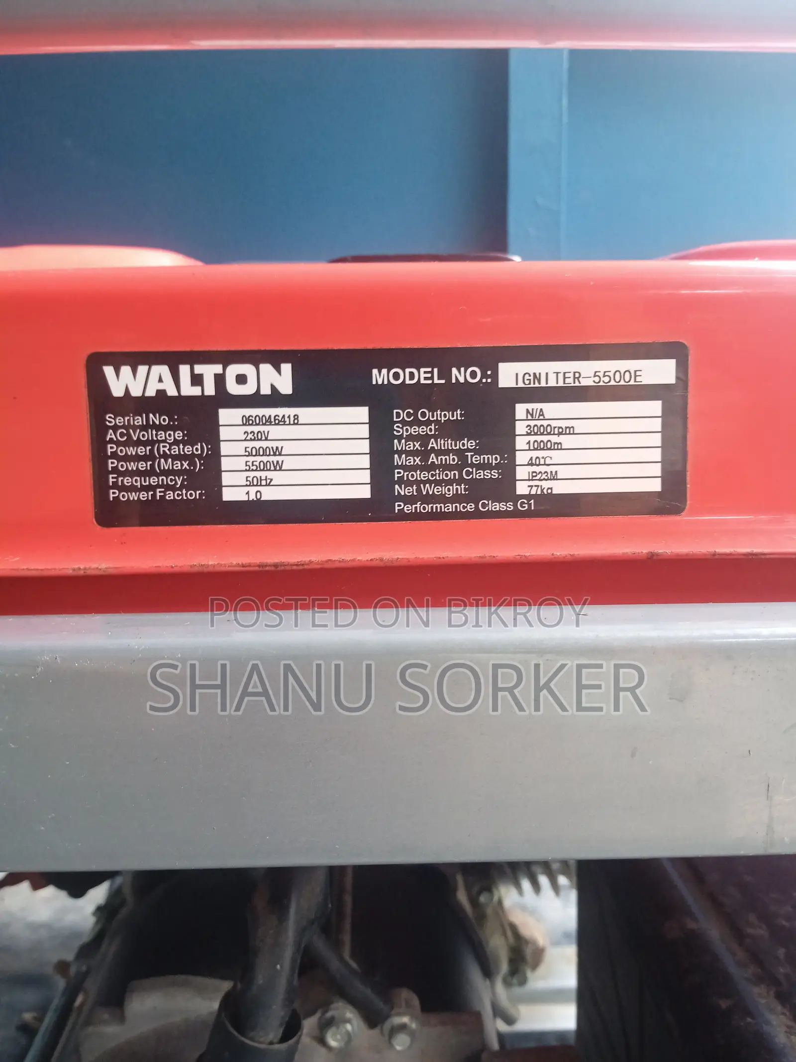Generator used for 1 month