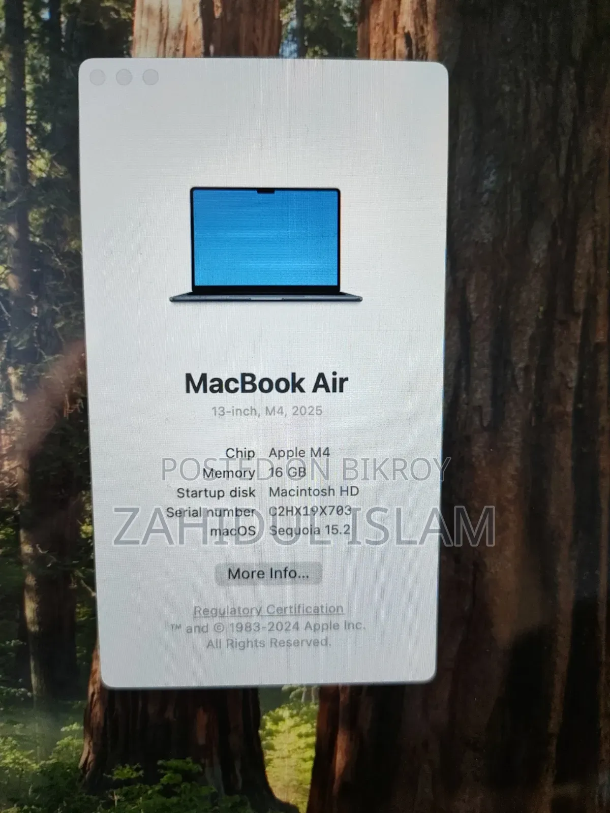New Laptop Apple MacBook Air 2025 M4 16GB Apple M4 Pro SSD 256GB