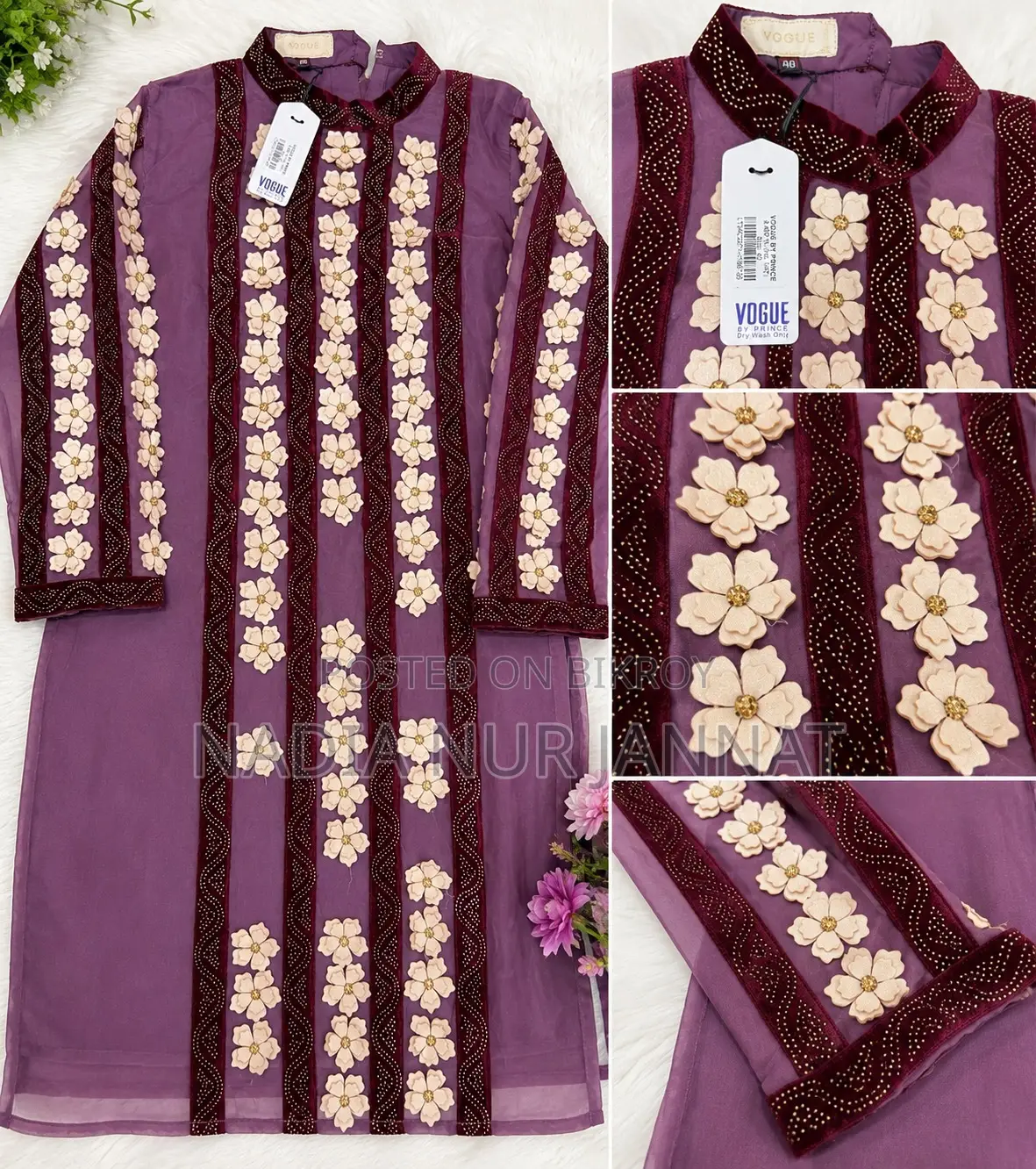 Vogue by Prince 3D Floral Work & Stone Detailing.