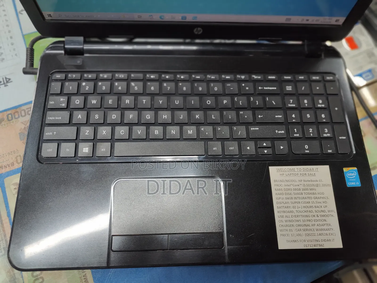 Laptop HP 8GB Intel Core I3 HDD 500GB