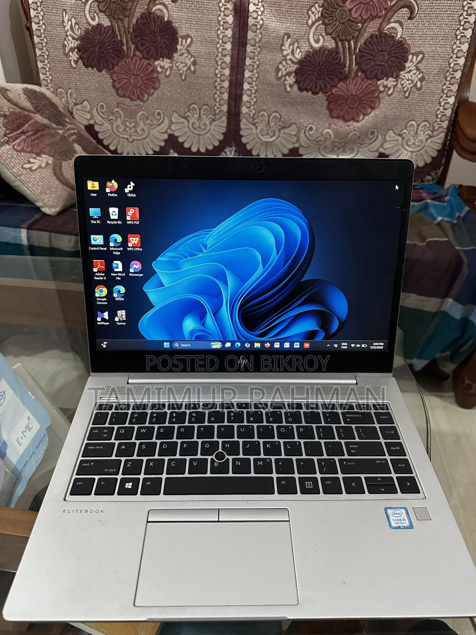 Laptop HP EliteBook 840 G6 8GB Intel Core i5 SSD 256GB