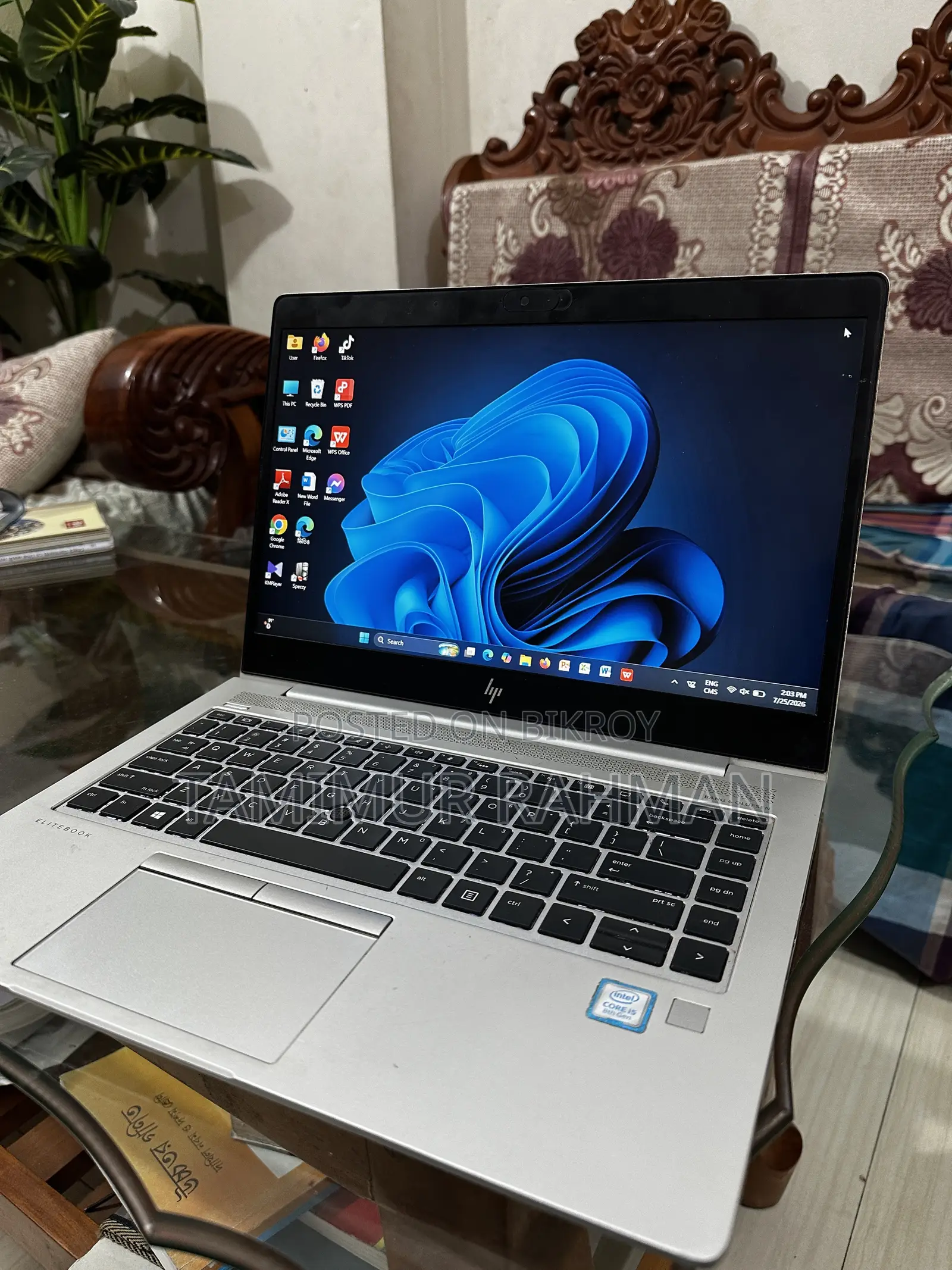 Laptop HP EliteBook 840 G6 8GB Intel Core i5 SSD 256GB