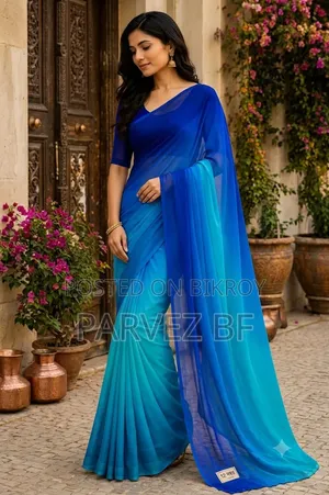 Rongdhonu Georgette Saree - This stylishly designed Rongdhonu Georgette Saree