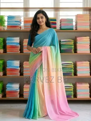 Rongdhonu Georgette Saree - This stylishly designed Rongdhonu Georgette Saree