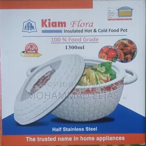 KIAM Flora Stainless Steel Designer Food Hot Pot - 1300 ML
