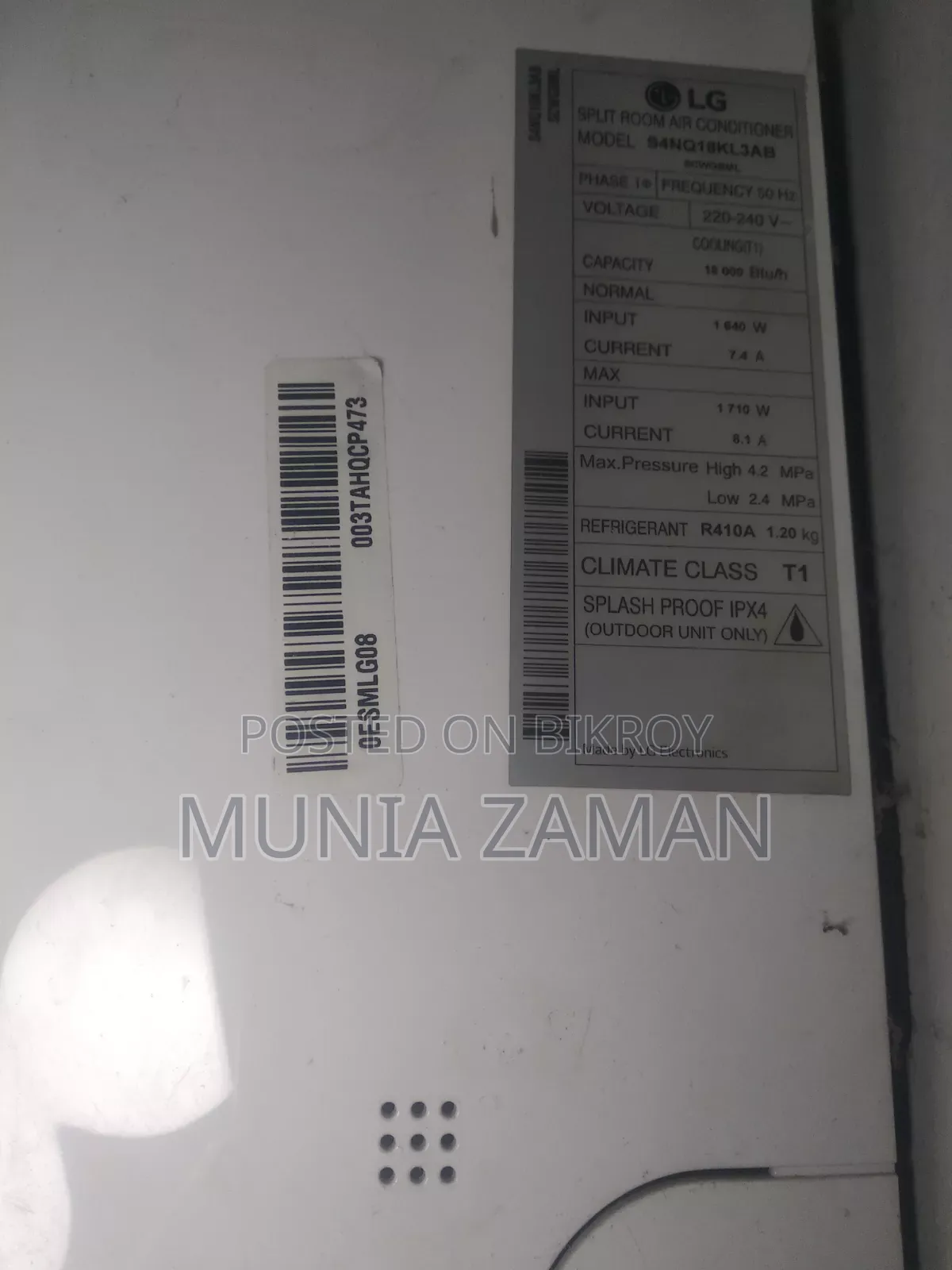 LG 1.5 Ton AC