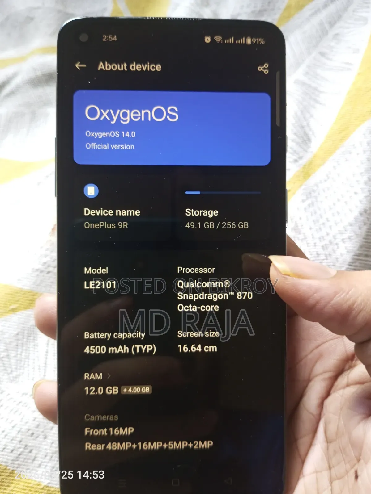 OnePlus 9R 256 GB Blue