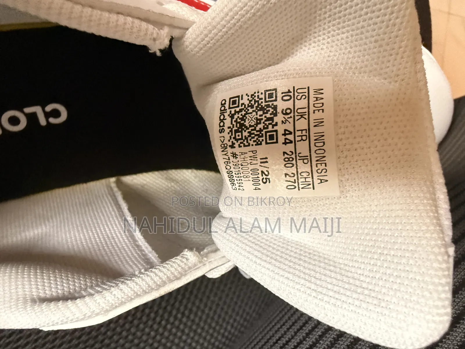 Adidas Cloudfoam White Sneakers - Size 44 (Brand New)
