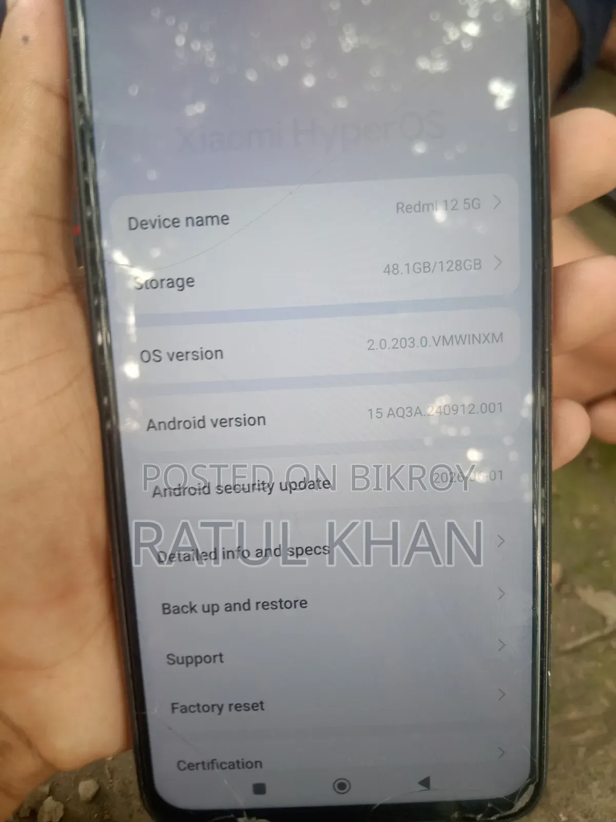 New Xiaomi Redmi Note 12 5G 128 GB Black