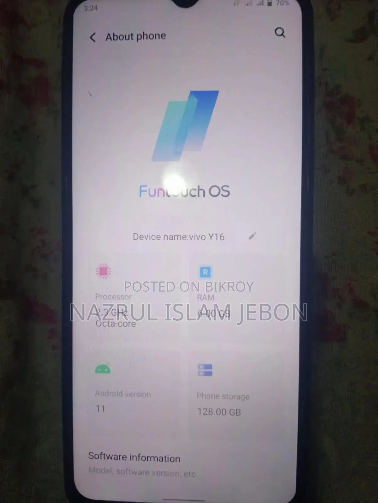 Vivo Y16 128 GB Black