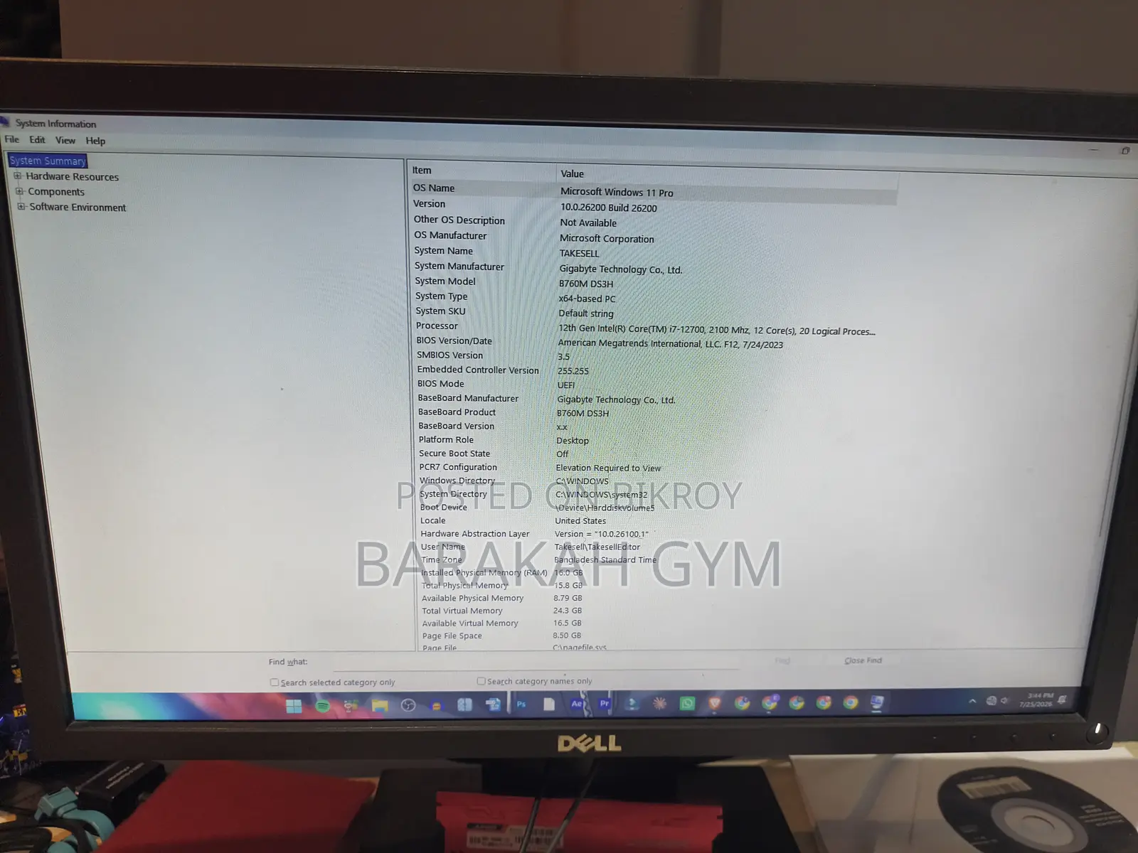 Desktop Computer Gigabyte GB-BKi7HT-7500 16GB Intel Core i7 SSD 256GB