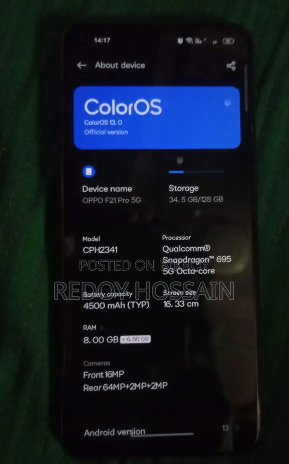 Oppo F21 Pro 5G 128 GB Black