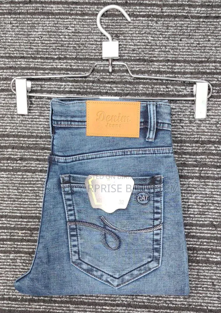Stylish 4-pocket Denim Pants