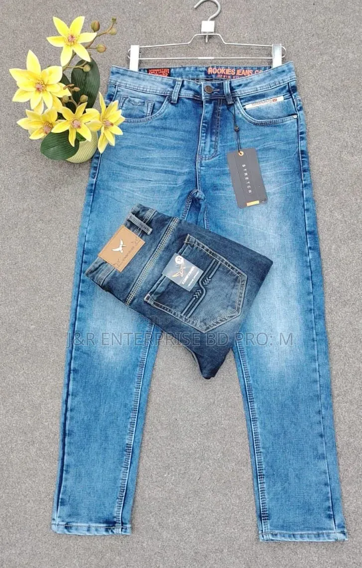 Stylish 4-pocket Denim Pants
