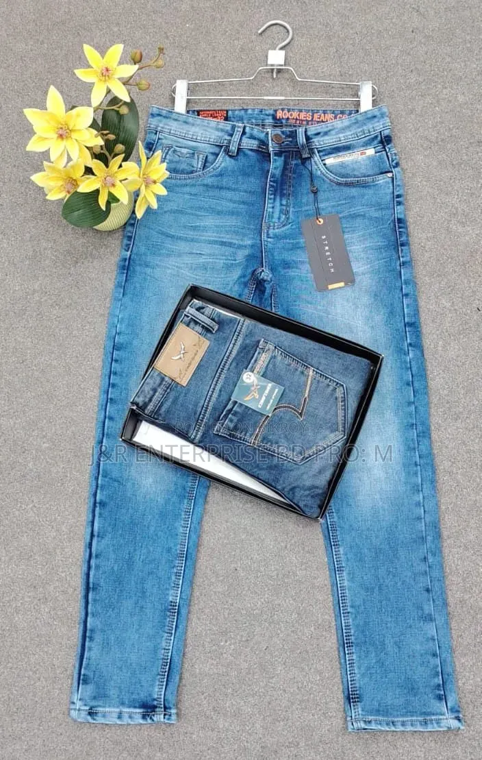 Stylish 4-pocket Denim Pants