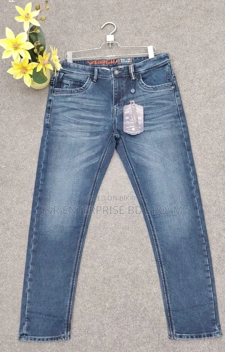 Stylish 4-pocket Denim Pants