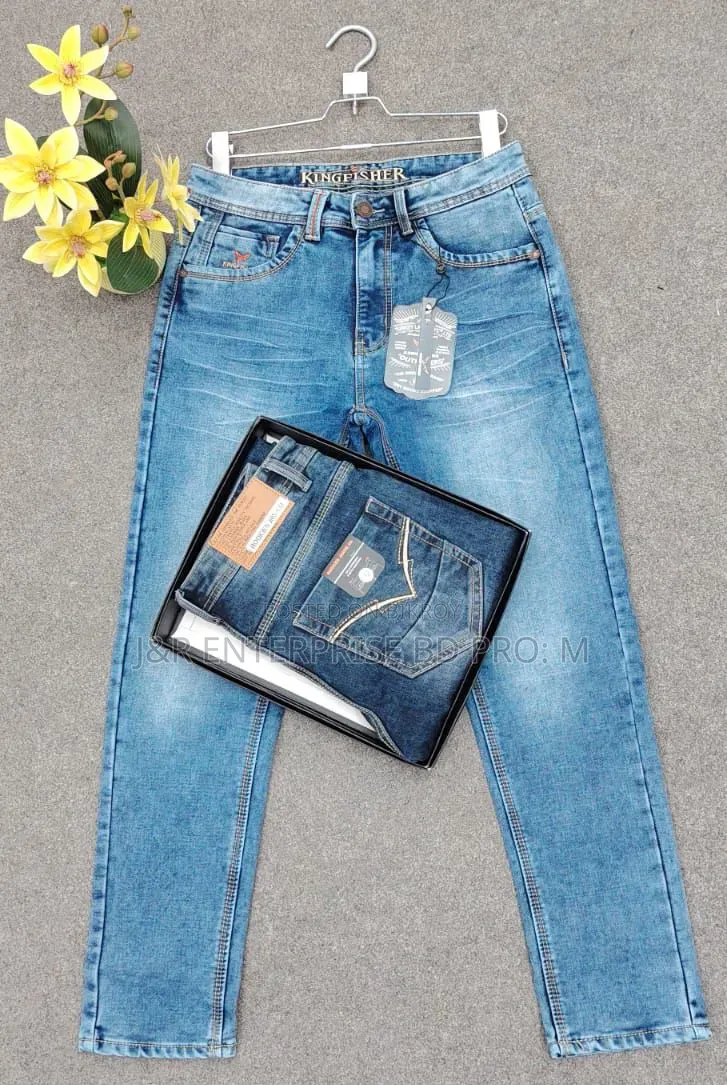 Stylish 4-pocket Denim Pants