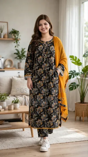 Cotton Readymade Three Piece