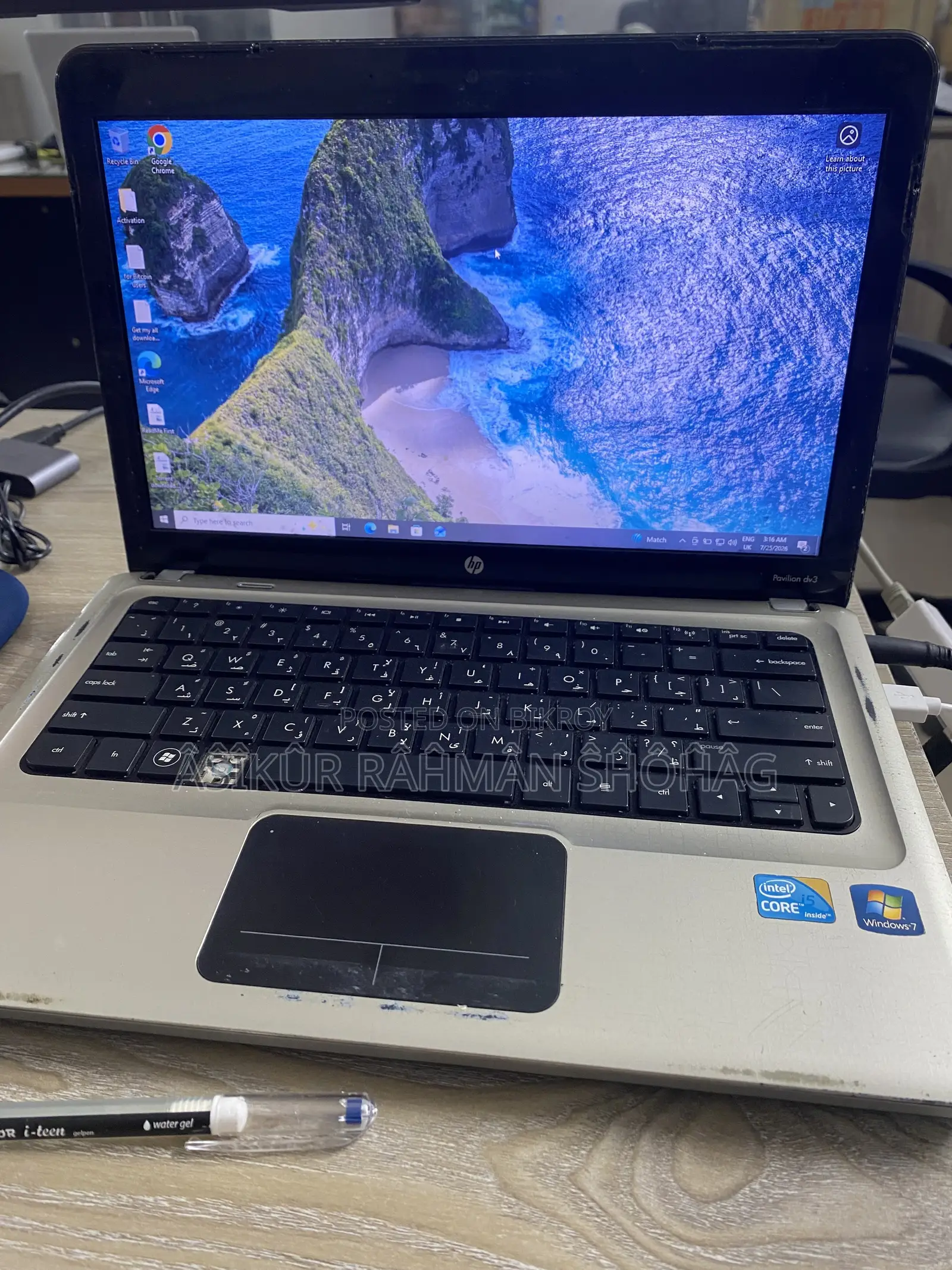 Laptop HP Pavilion Dv3 4GB Intel Core i5 SSD 500GB
