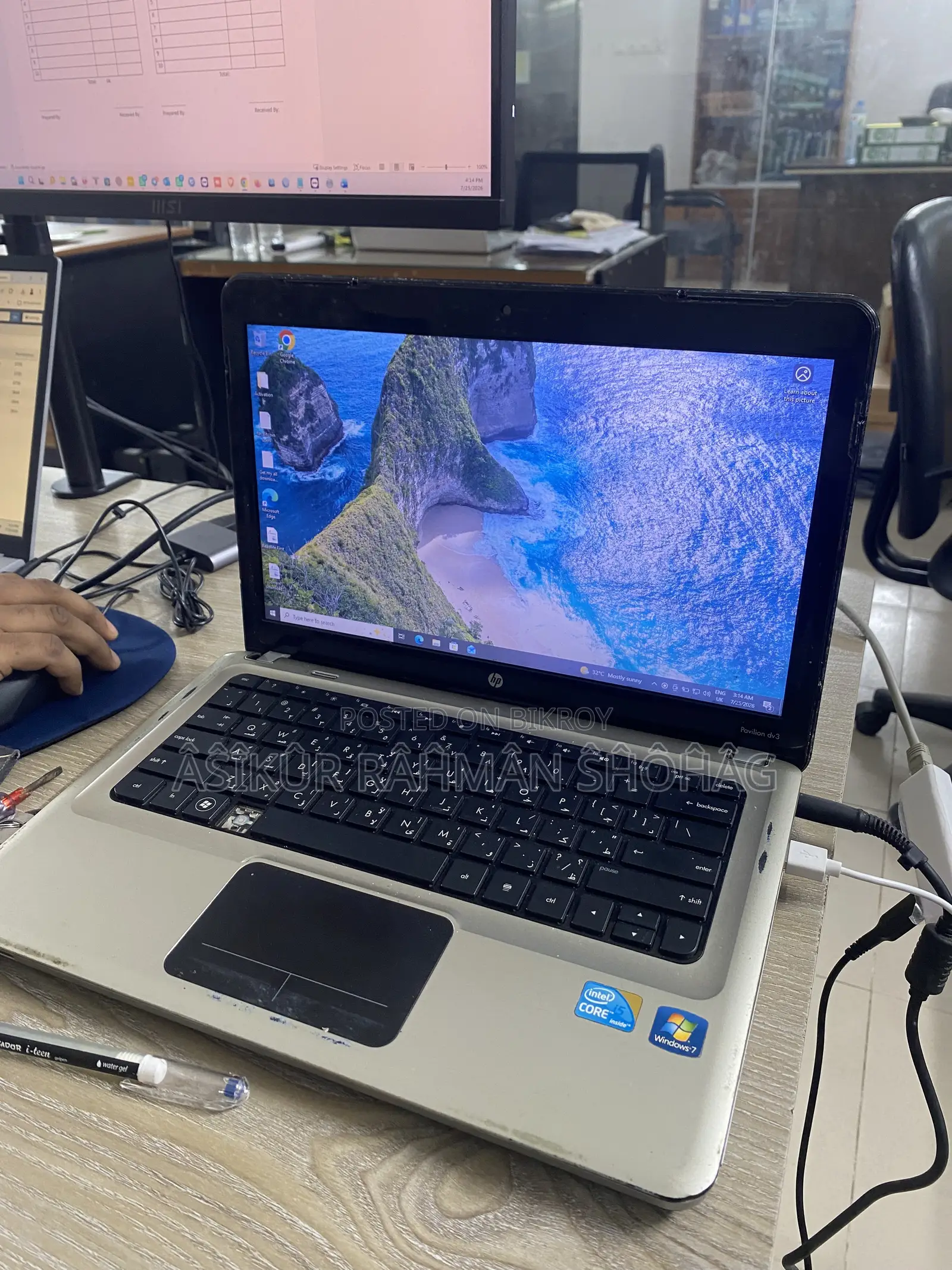 Laptop HP Pavilion Dv3 4GB Intel Core i5 SSD 500GB