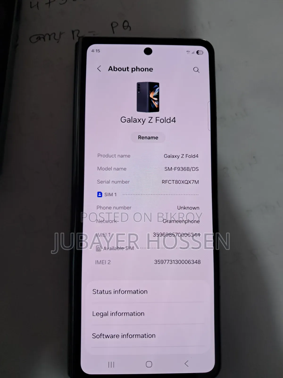 Samsung Galaxy Z Fold4 256 GB Green
