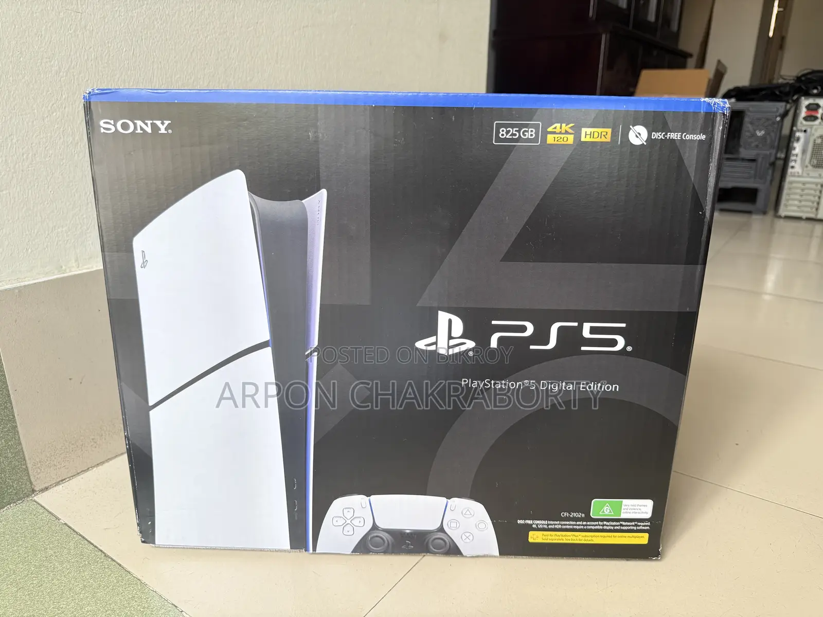PS5 Slim 1TB (Digital Edition) - Full Boxed + Cash Memo (4 Months Old)