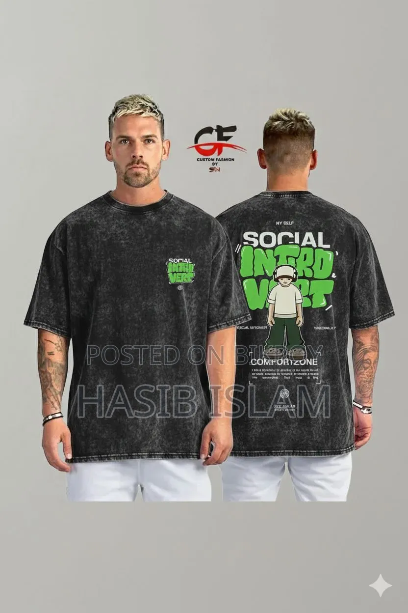 Premium Acid Wash Drop Shoulder T-Shirt