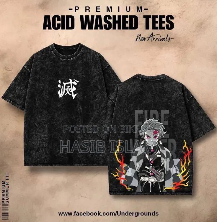 Premium Acid Wash Drop Shoulder T-Shirt