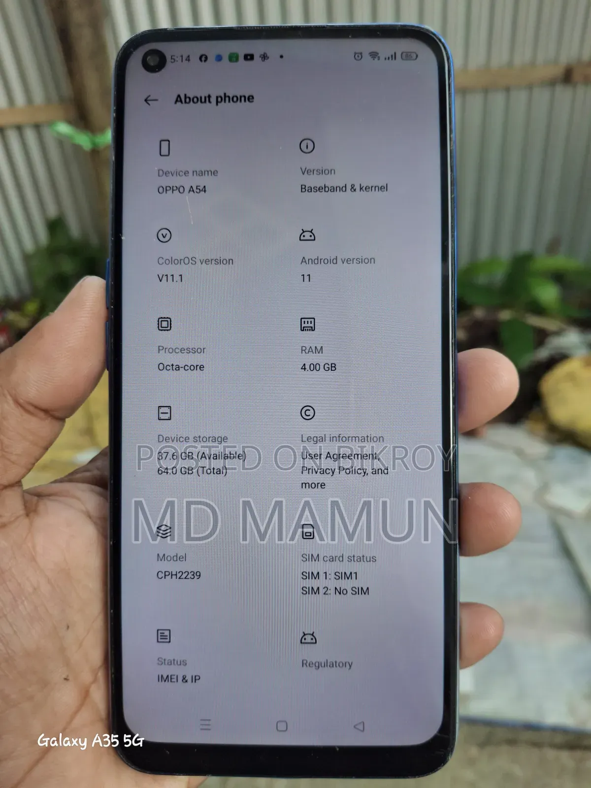 Oppo A54 64 GB Blue