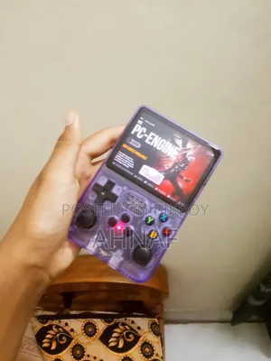 R36s গেমিং কনসোল ৬৪ জিবি, ২১,০০০ গেম, বেগুনি রঙ