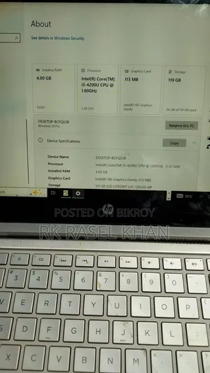 Laptop HP 240 4GB HDD 128GB