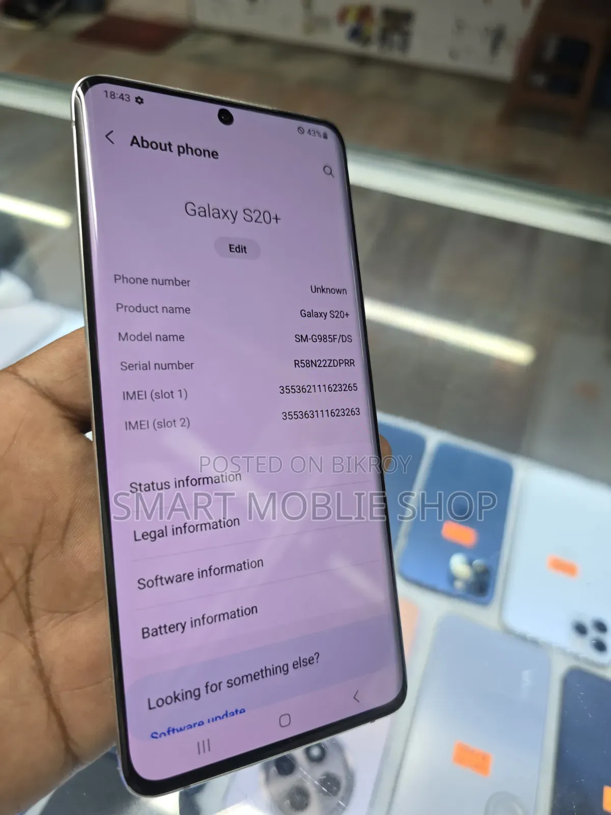 Samsung Galaxy S20+ 5G 128 GB Silver