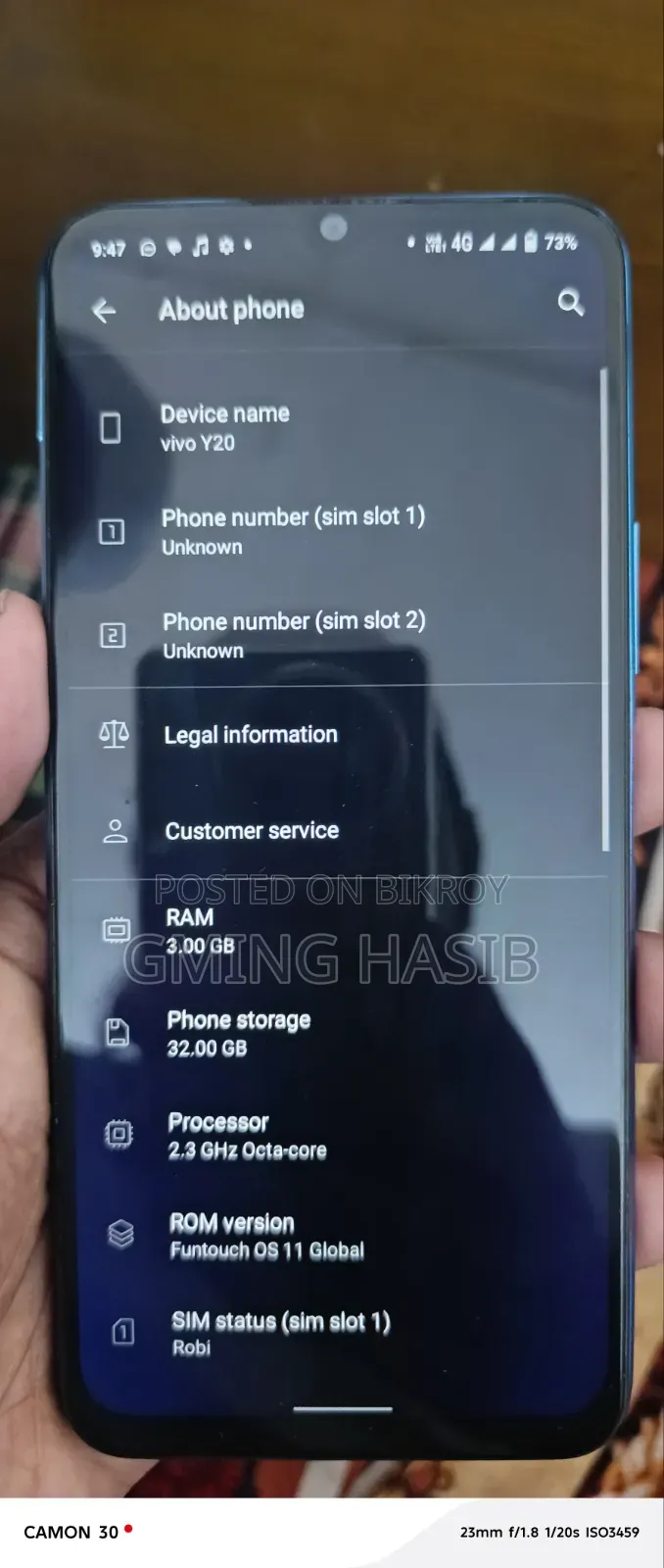 Vivo Y20 64GB Blue