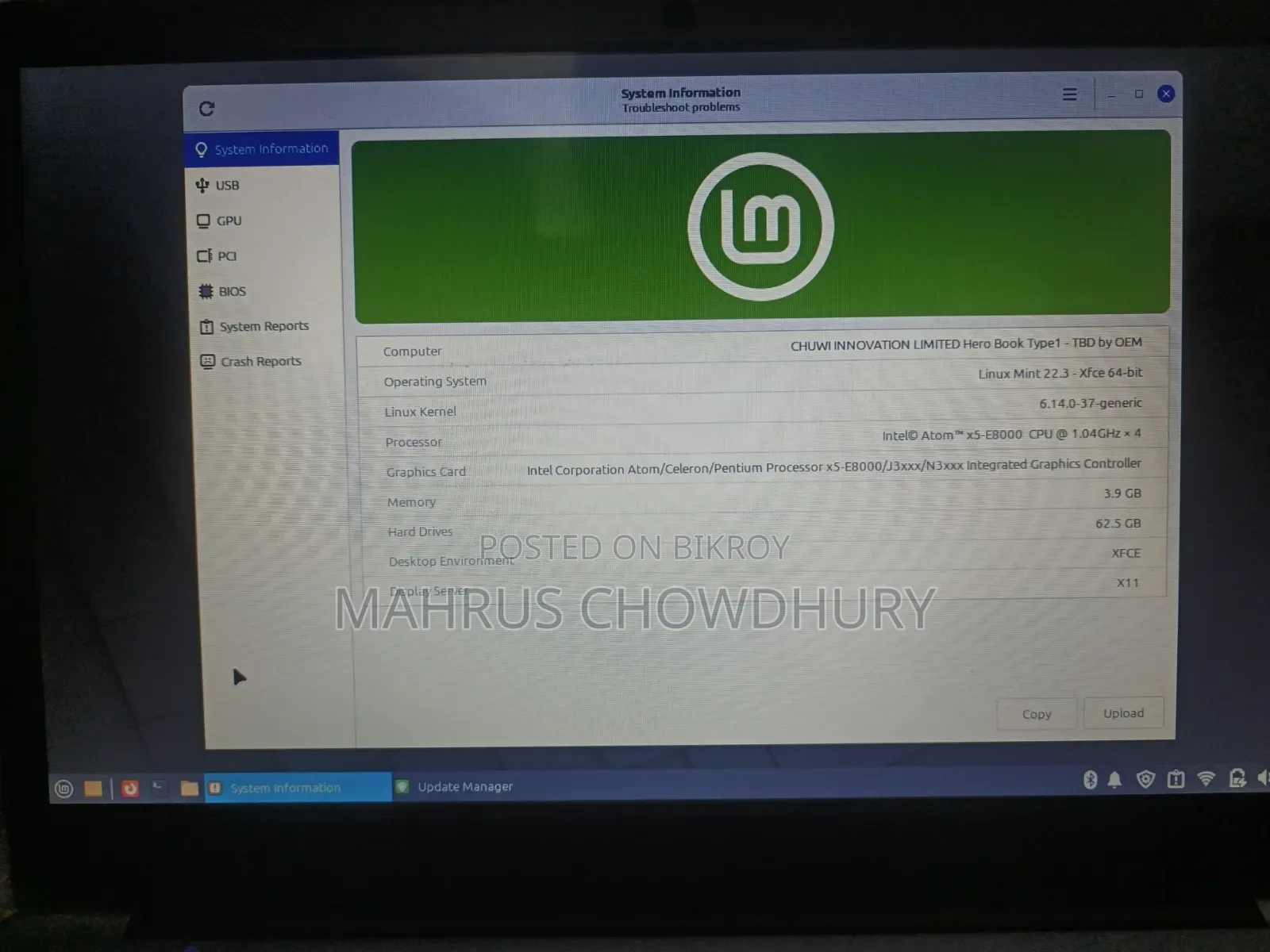 ল্যাপটপ Chuwi HeroBook 4GB Intel Atom eMMC 60GB