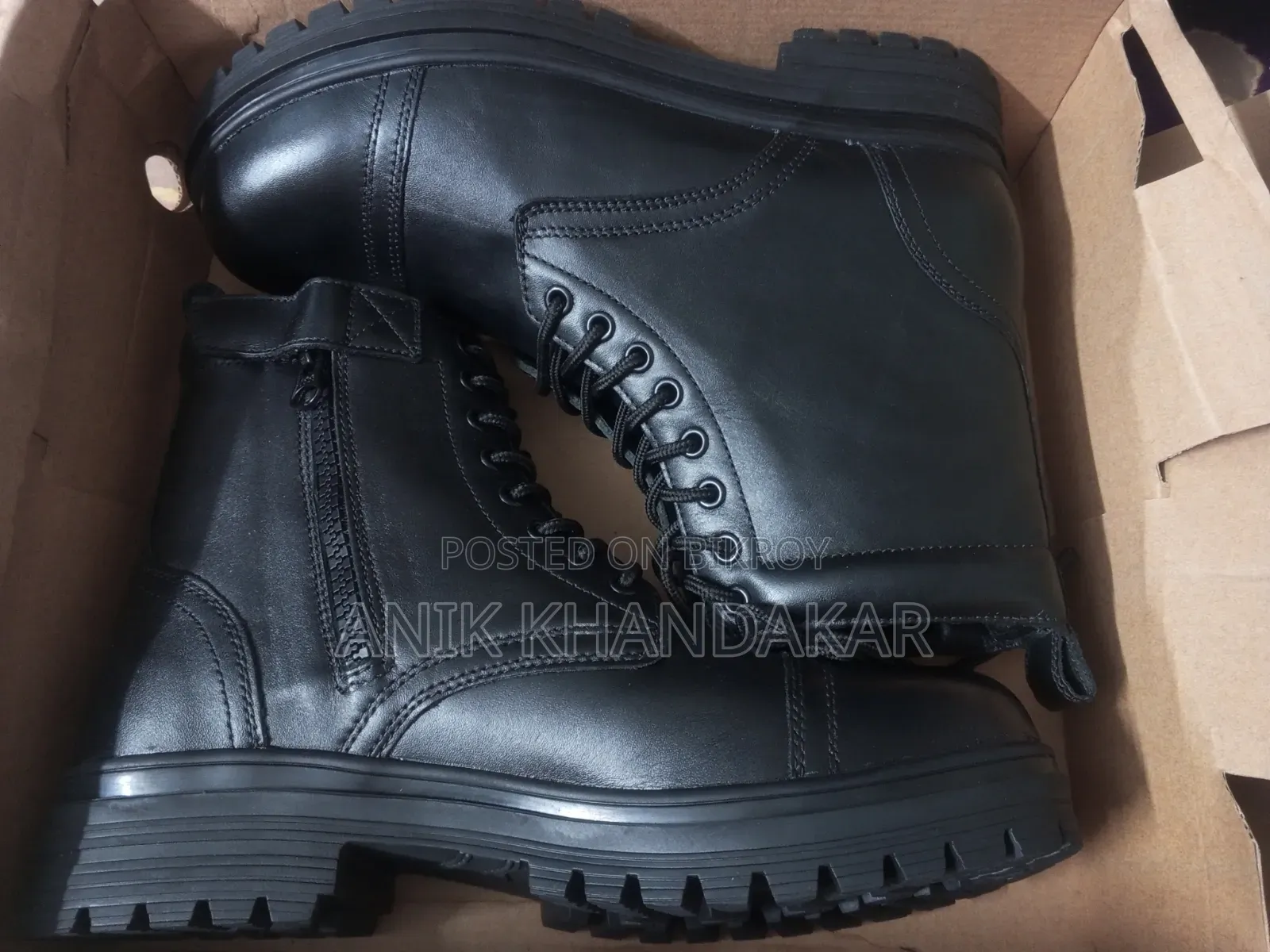 High Ankle Military Black Combat Boot for Men
